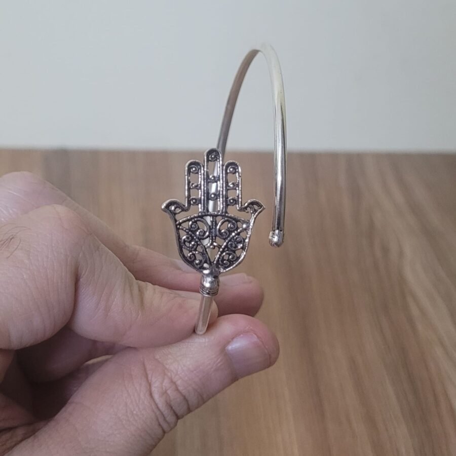 Silver bangle for women Palm Design 1